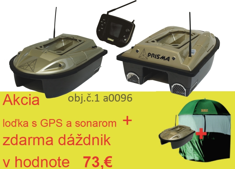 Akcia- zavážacia loďka+sonar+GPS+dáždnik s moskytierou