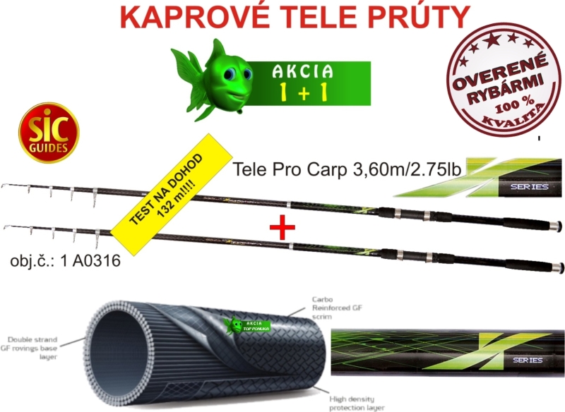 Akcia -1+1 Cool X Tele Pro Carp 3,60m, 2,75lb