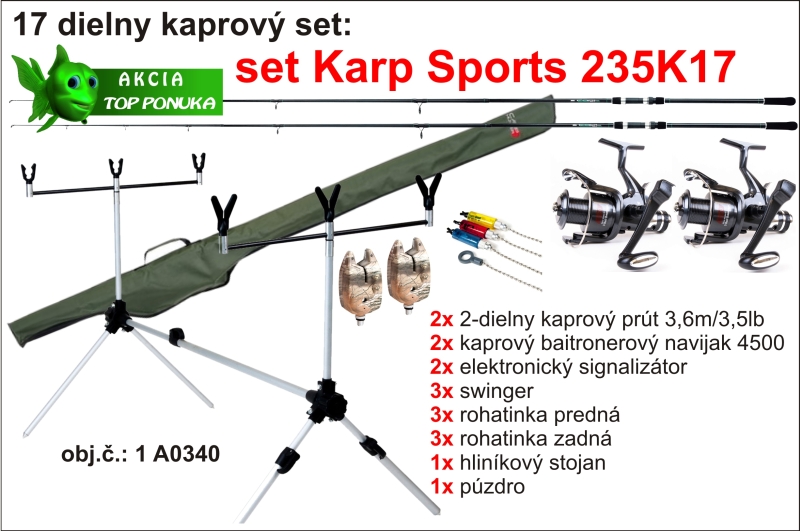 Kaprársky SET: Karp SPORTS 2K17 - 2diel /3,6m /3,5lb