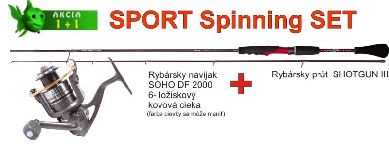 SPORTS set prívlačový prút 2,40m/25g+navijak