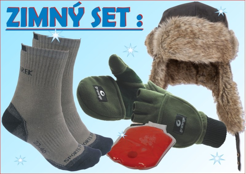 SPORTS, winter set: čiapka, rukavice, ponožky, hrejítko