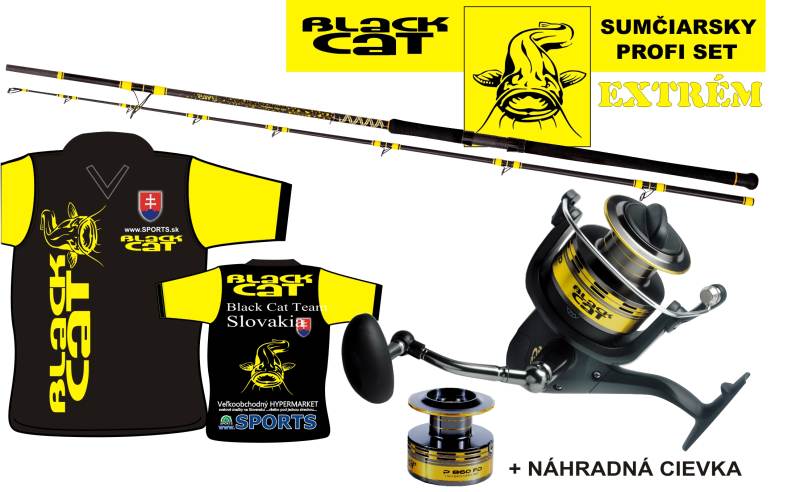Set na lov sumca - Prút 2,7m + Navijak 860 + Dres