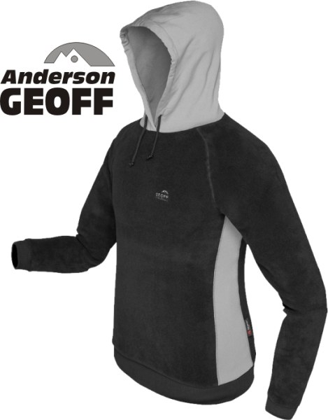 Mikina flees od Geoff Anderson, JABBA, f. čierno/sivá