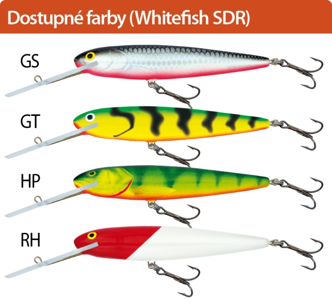 Salmo rybárske voblery Whitefish SW18SDR