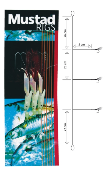 Nadväzec Mustad T17A Hokkai Tempter Rig Red, háčik 3/0