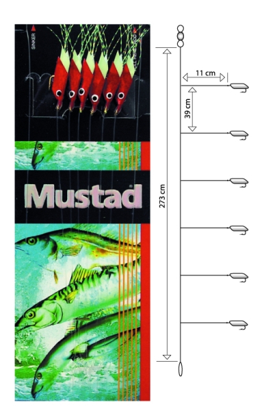 Nadväzec Mustad T93 Piscator X-Red, háčik veľ. 4