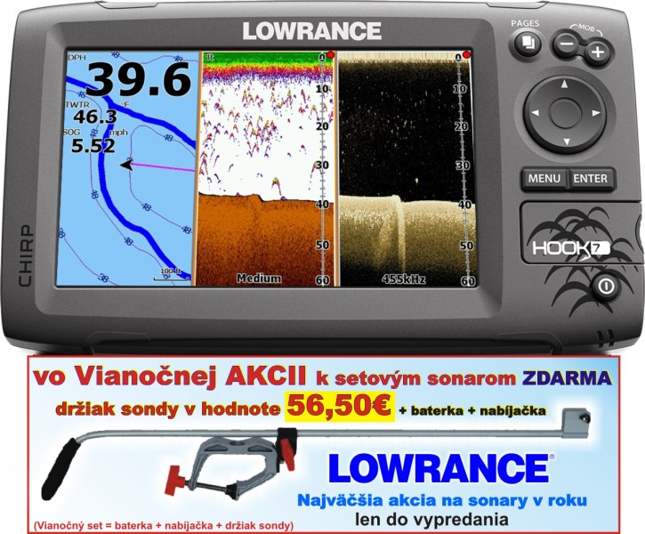 Lowrance Hook-7 sonar Chirp/DSI + GPS