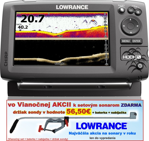 Lowrance Hook-7X sonar Chirp/DSI