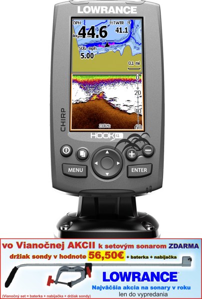 Lowrance Hook-4 sonar Chirp/DSI + GPS