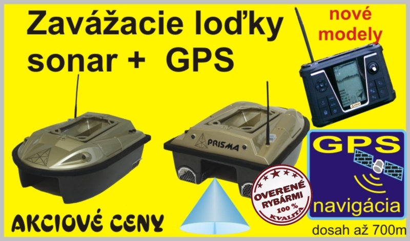 Zavážacia loďka + sonar + GPS