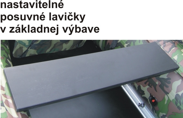 Posuvná lavička na člny 1ks- 88x20cm