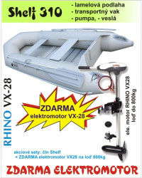 Akcia-Čln Shelf 310 šedý + ZDARMA motor Rhino VX 28
