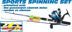 Spinning set SPORTS 1+6 prút + nástrahy+ navijak