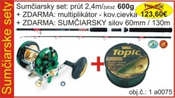 Sumčiarsky set 2,4m/600g + multiplikátor + silon Sumčiarsky set 2,4m/600g + multiplikátor + silon