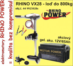 Rhino set-el. motor VX-28 + akumulator 65Ah/12V