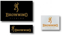 Browning Sticker, Gold/Trans