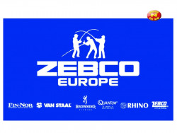 Vlajka Zebco, modr� spotla�ou, 250x150 cm