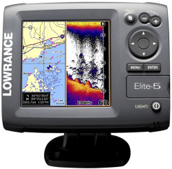 Lowrance Elite-5 83/200 kHz sonar+GPS+SD karta