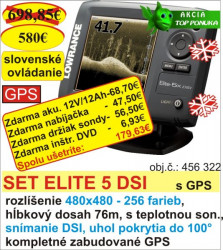 Vianon set Lowrance ELITE 5 DSI s GPS-jednol. sonar