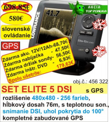 Vianočný set Lowrance ELITE 5 DSI s GPS-jednolúč. sonar