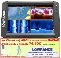 Sonar LOWRANCE Elite-12 Ti so sondou TotalScan