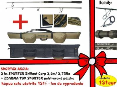 AKCIA-SPORTEX 2x prt Briliant Carp + ZDARMA pzdro 12