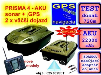 TOP NOVINKA! Zavacia loka PRISMA +sonar +GPS + 22 000mAh akumultor.