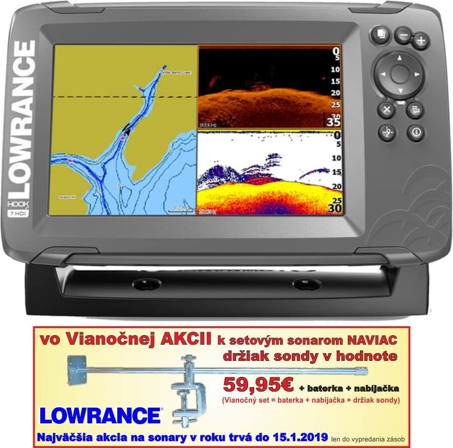 Lowrance sonary na ryby HOOK2 - 7X GPS Chirp + DSI 120