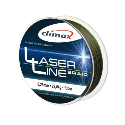 CLIMAX Laser Braid olive - šnúra 135m