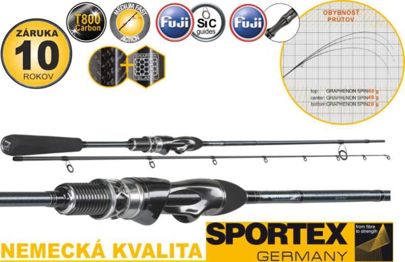 Prívlačový prút SPORTEX Graphenon Spin Ultra Light 1-7g