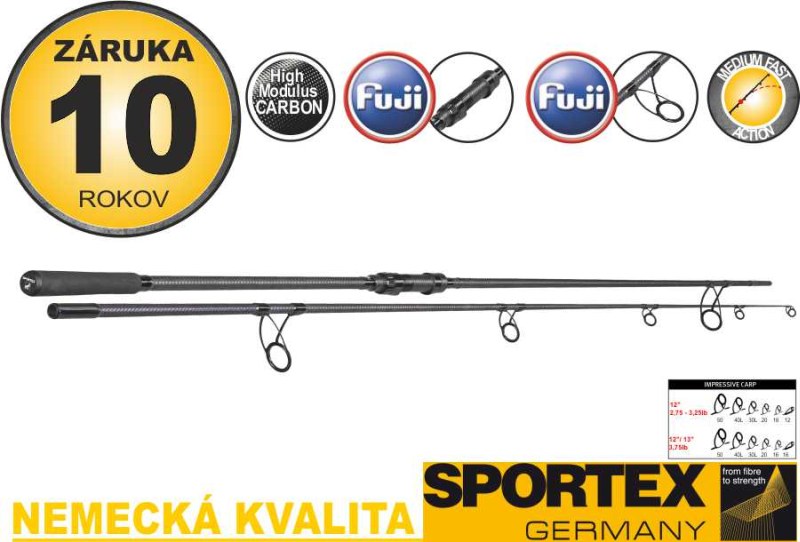 Kaprárske prúty SPORTEX Impressive Carp - 2diel