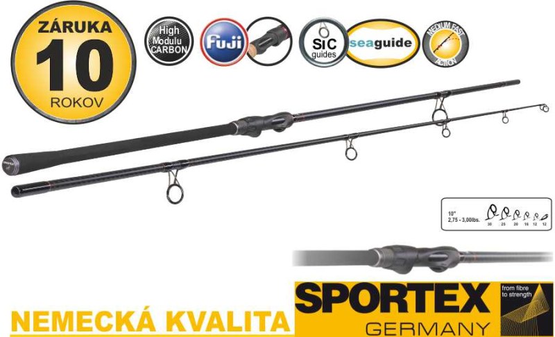 Kaprárske prúty SPORTEX Invictus Boat 3m/2-dielne