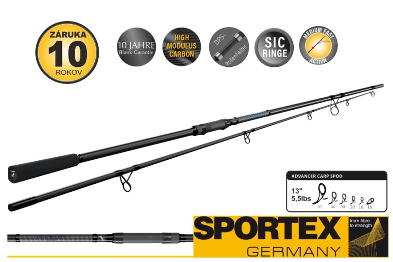 SPORTEX kaprové prúty ADVANCER SPOD CS-2 13ft/5,50lbs