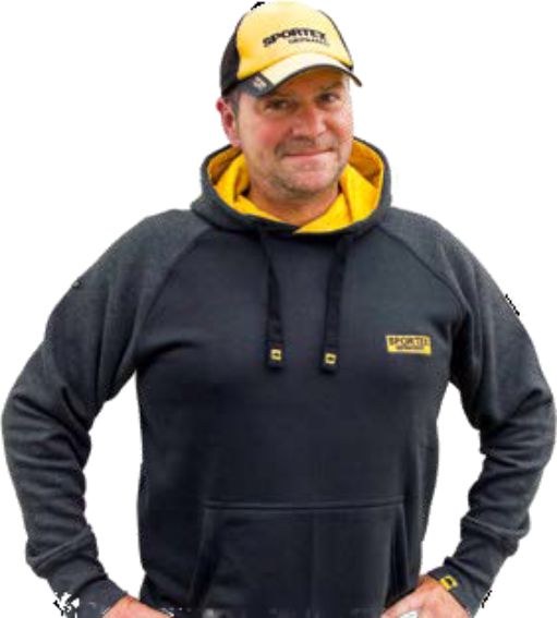 Mikina s kapucňou Sportex Raglan Hoodie - antracitová