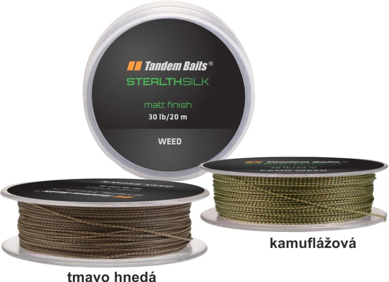 Nadväzcová šnúra na kapre Stealth Silk TB - 30lb/20m