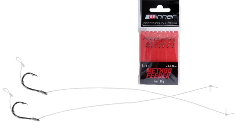 Winner nadväzec, Method Feeder Hair Rig, 8cm, 8ks