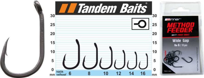 Rybársky háčik Method Feeder Wide Gap Winner matný-10ks