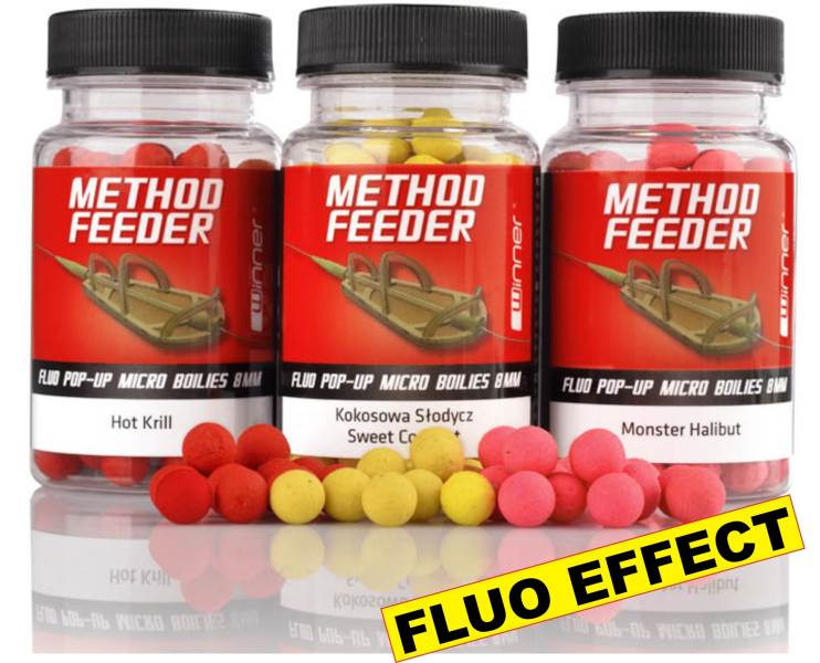 Fluo Pop-Up Micro Boilies Method/Feeder, pr. 8mm, 35g