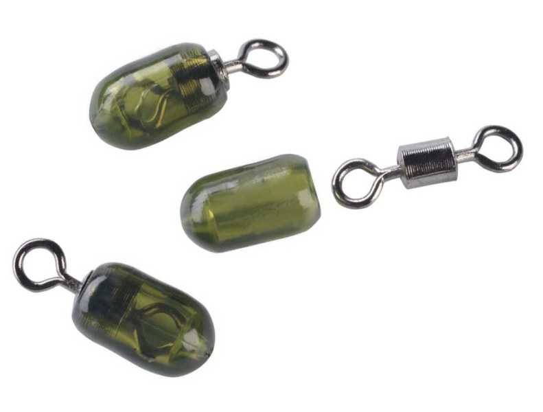 Obratlík so stoperom Feeder Swivel beads 10ks - zelený