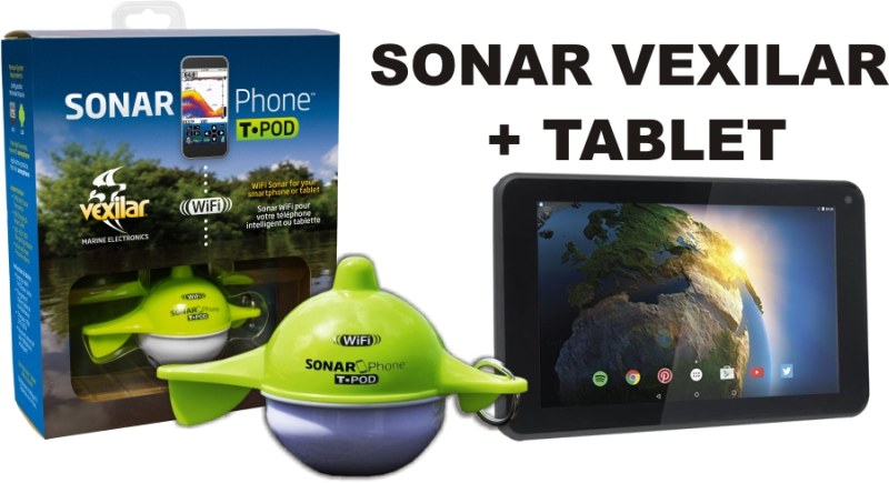 Nahadzovací sonar Vexilar + tablet 1024x600 bodov