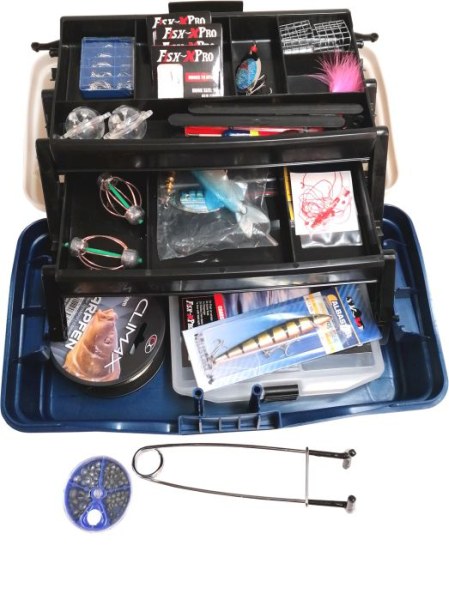 Rybársky kufrík+ množstvo doplnkov
