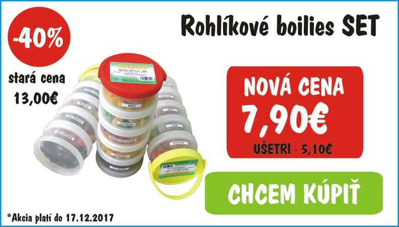 ZĽAVA -40%: Rohlíkové boilies SET 5ks