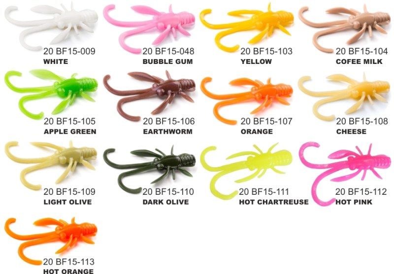 Gumové nástrahy nymfa FishUp Baffi Fly 3,8cm/10ks