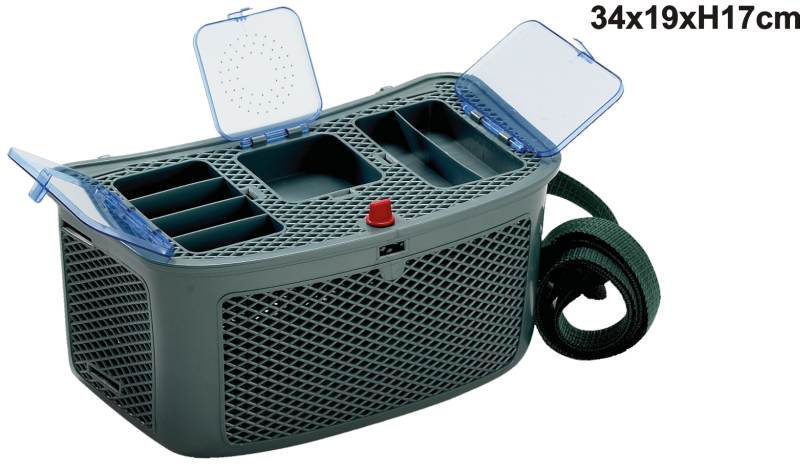 Muškársky košík na ryby DE LUXE - 34x19x17cm