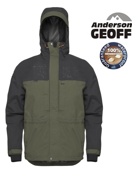 Geoff Anderson bunda Barbarus, f. zeleno-čierna