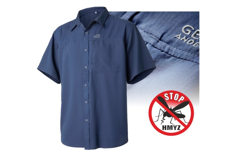 Košeľa s krátkym rukávom Ezmar Light modrá