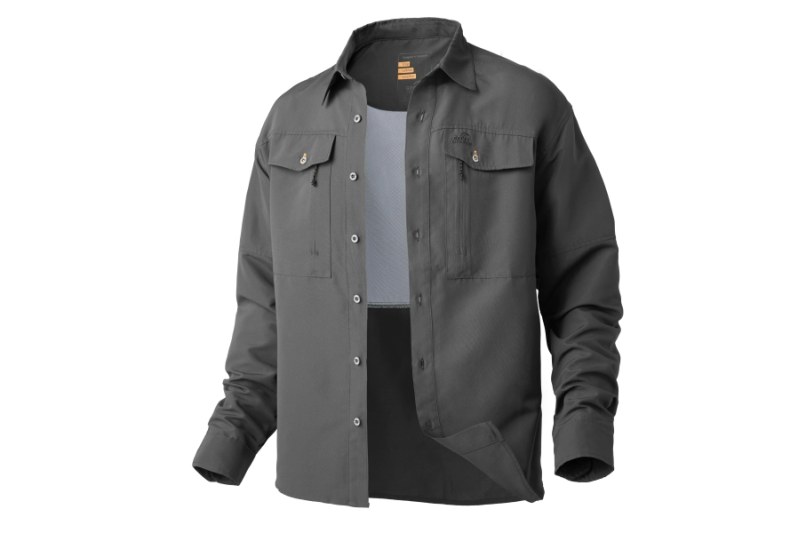 Košeľa s dlhým rukávom Ezmar mid weight soft šedá