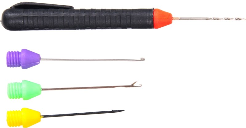 3 rybárske ihly + vrták - skrutkovacie