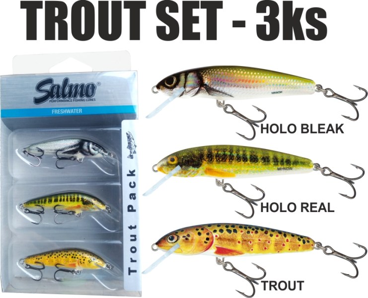SET 3ks voblerov SALMO Trout Pack 5cm