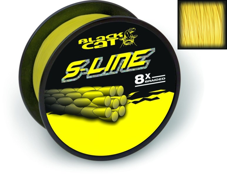 Sumcová šnúra Black Cat S-Line 250m žltá - 8 vlákien
